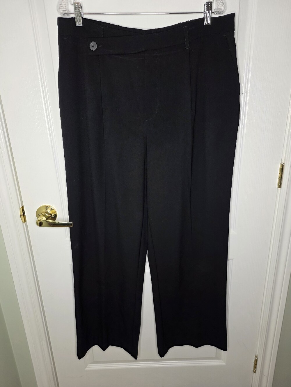 Jules And Leopold Pleated Wide Leg Black Trousers Sz L